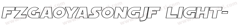 FZGaoYaSongJF Light字体转换